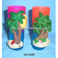 Polyresin shot glass with Palm tree